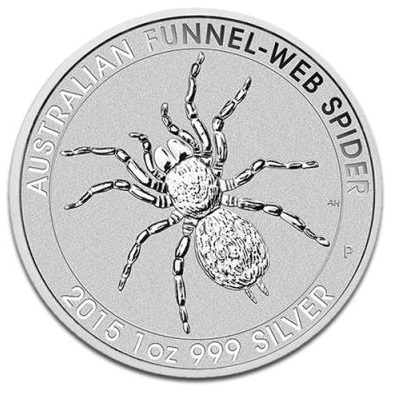 2015 1oz Silver FUNNEL-WEB SPIDER - Click Image to Close